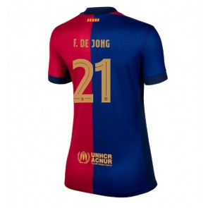 Barcelona Frenkie de Jong #21 Hjemmebanetrøje Dame 2024-25 Kort ærmer